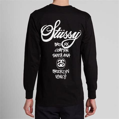 stussy oversized t shirt|stussy long sleeve t shirt.